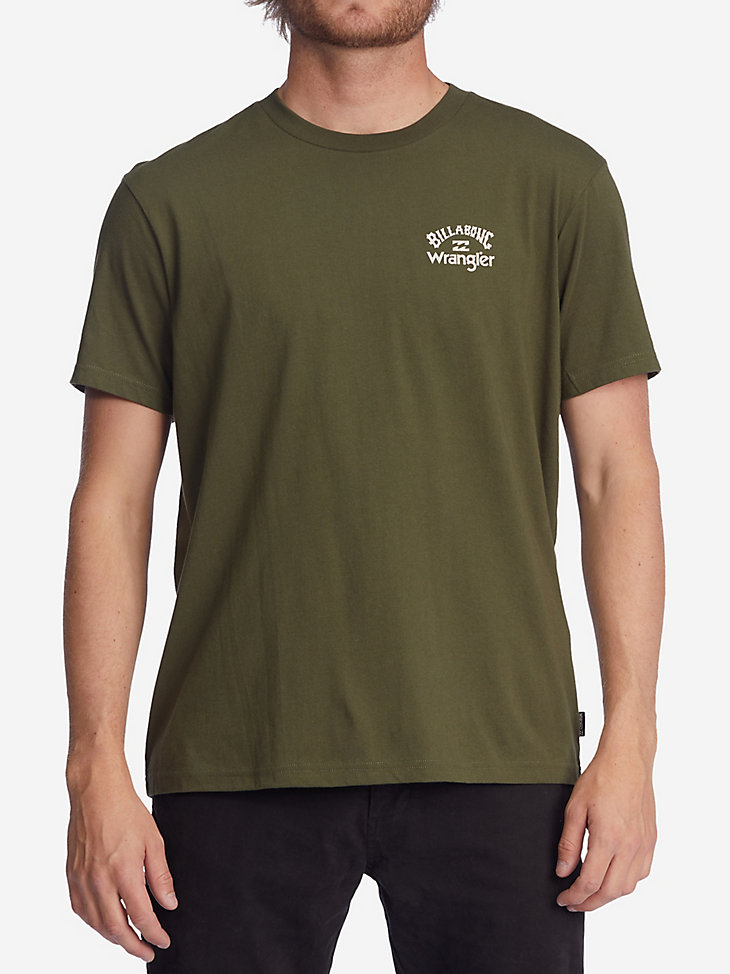 Billabong x Wrangler® Men's Rancher Horizon Graphic T-Shirt in Military alternative view 4