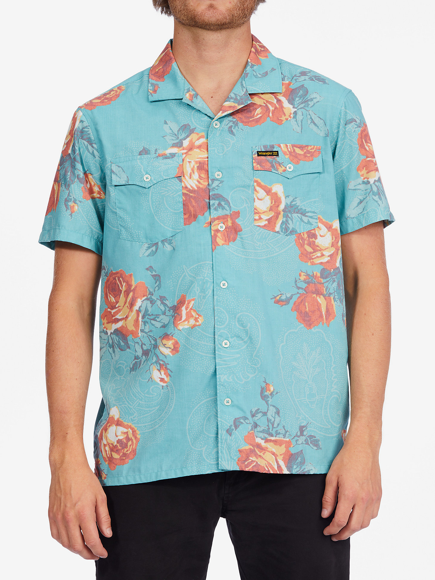 Billabong x Wrangler® Men's Bloom Button Up Shirt in Mint main view