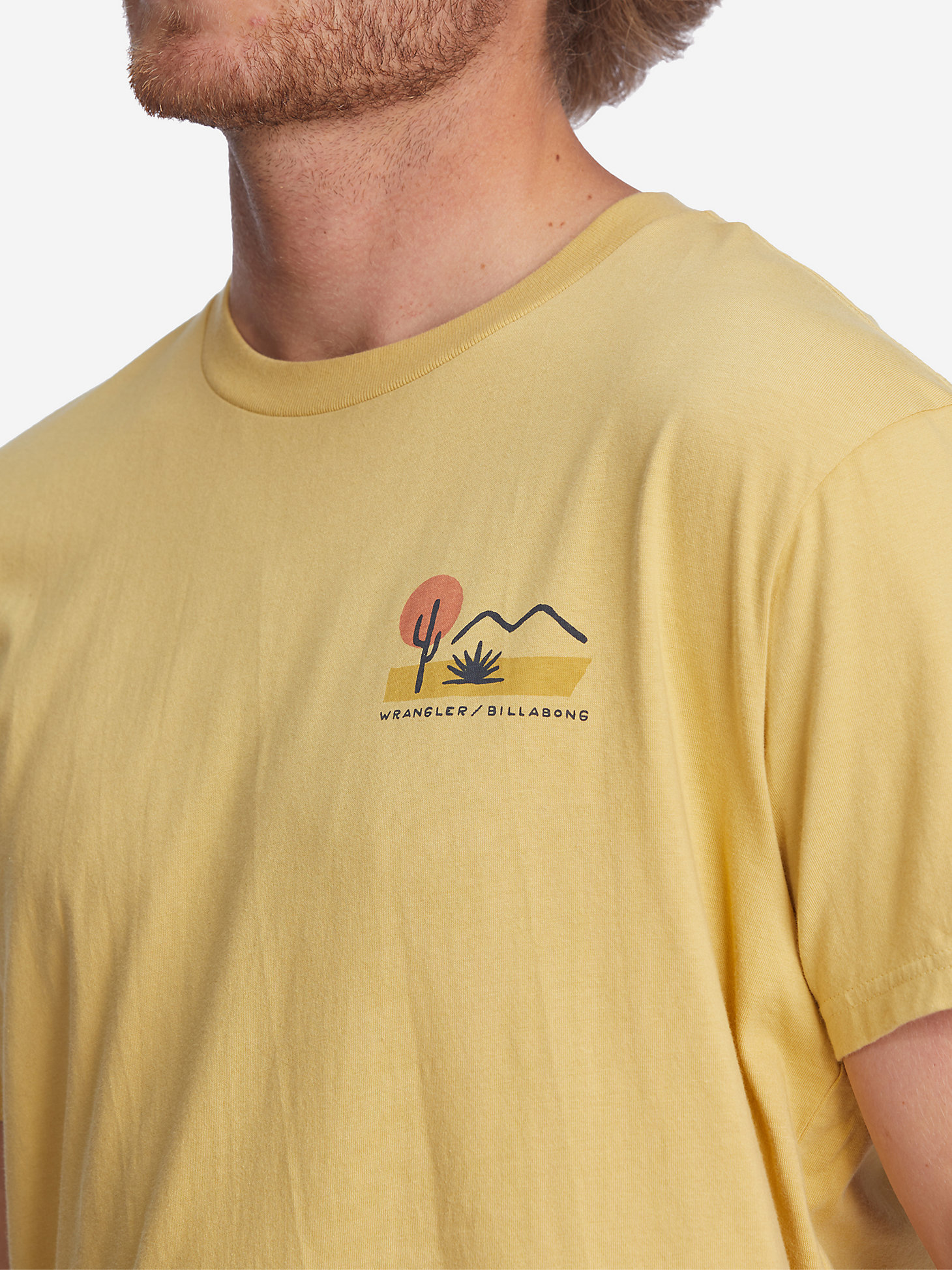 Billabong x Wrangler® Men's Rancher Horizon Graphic T-Shirt in Straw alternative view 2