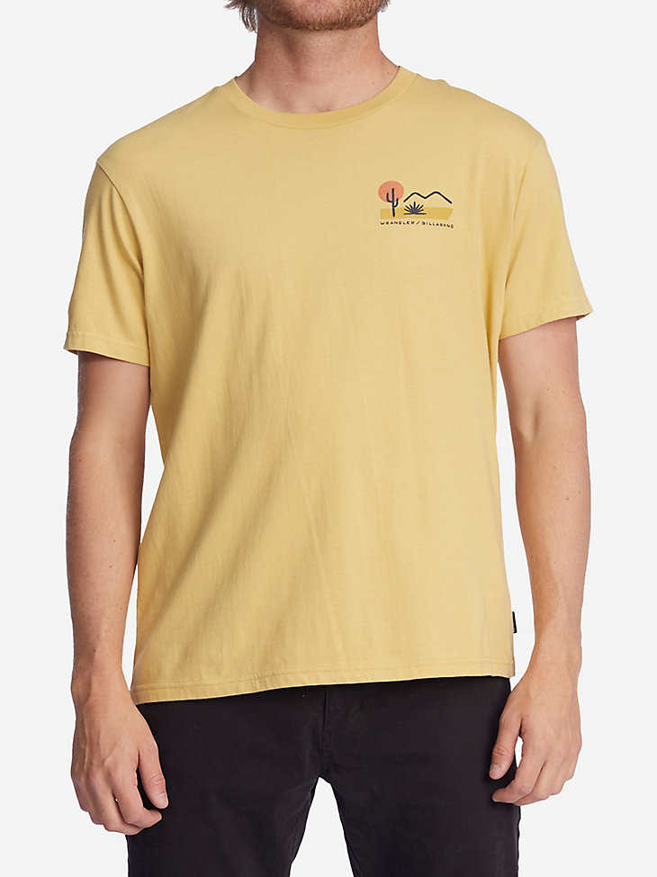 Billabong x Wrangler® Men's Rancher Horizon Graphic T-Shirt in Straw alternative view 3