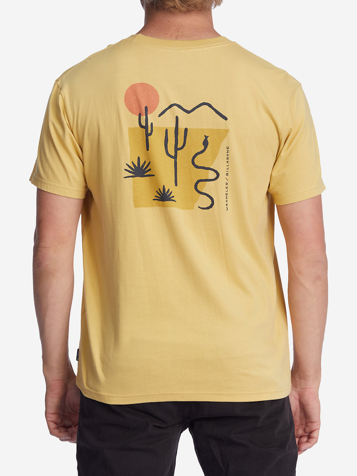 Billabong x Wrangler® Men's Rancher Horizon Graphic T-Shirt in Straw alternative view 4
