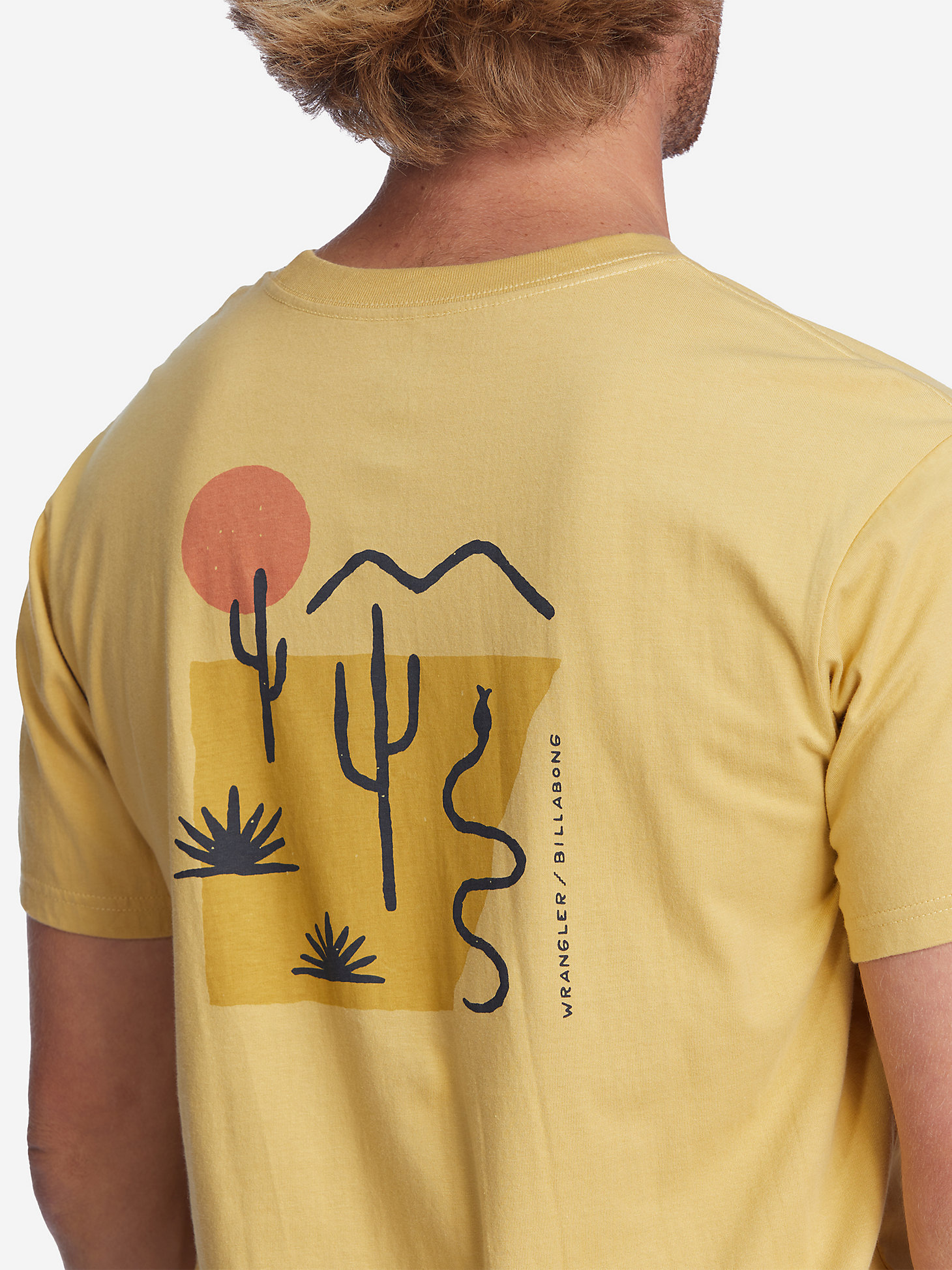 Billabong x Wrangler® Men's Rancher Horizon Graphic T-Shirt in Straw alternative view 5