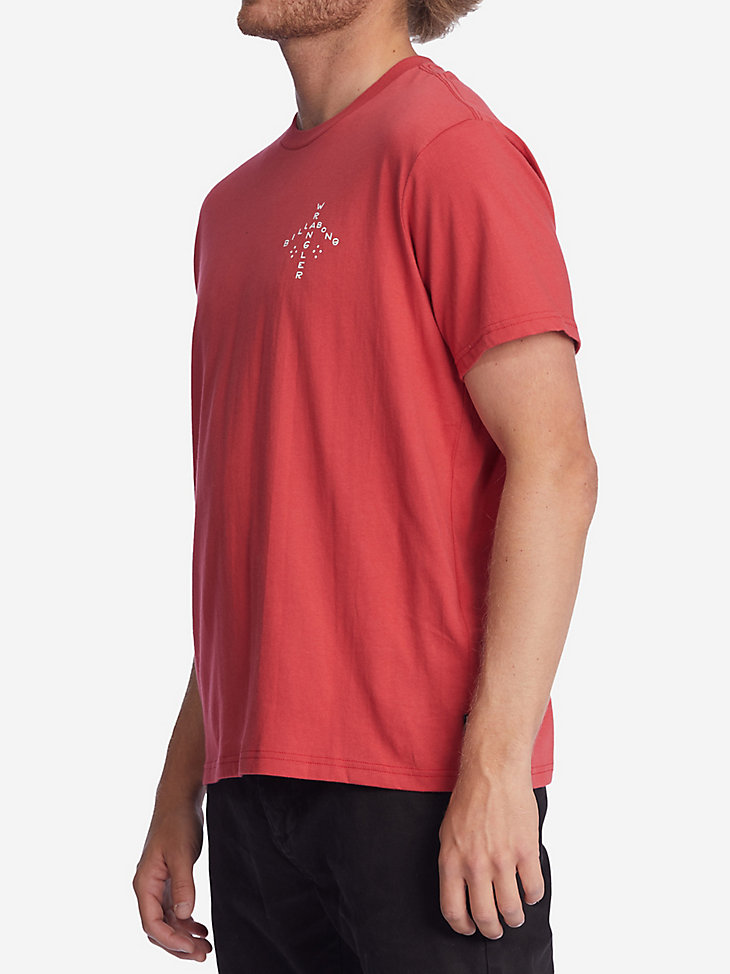 Billabong x Wrangler® Men's Rancher Horizon Graphic T-Shirt in Washed Red alternative view 5