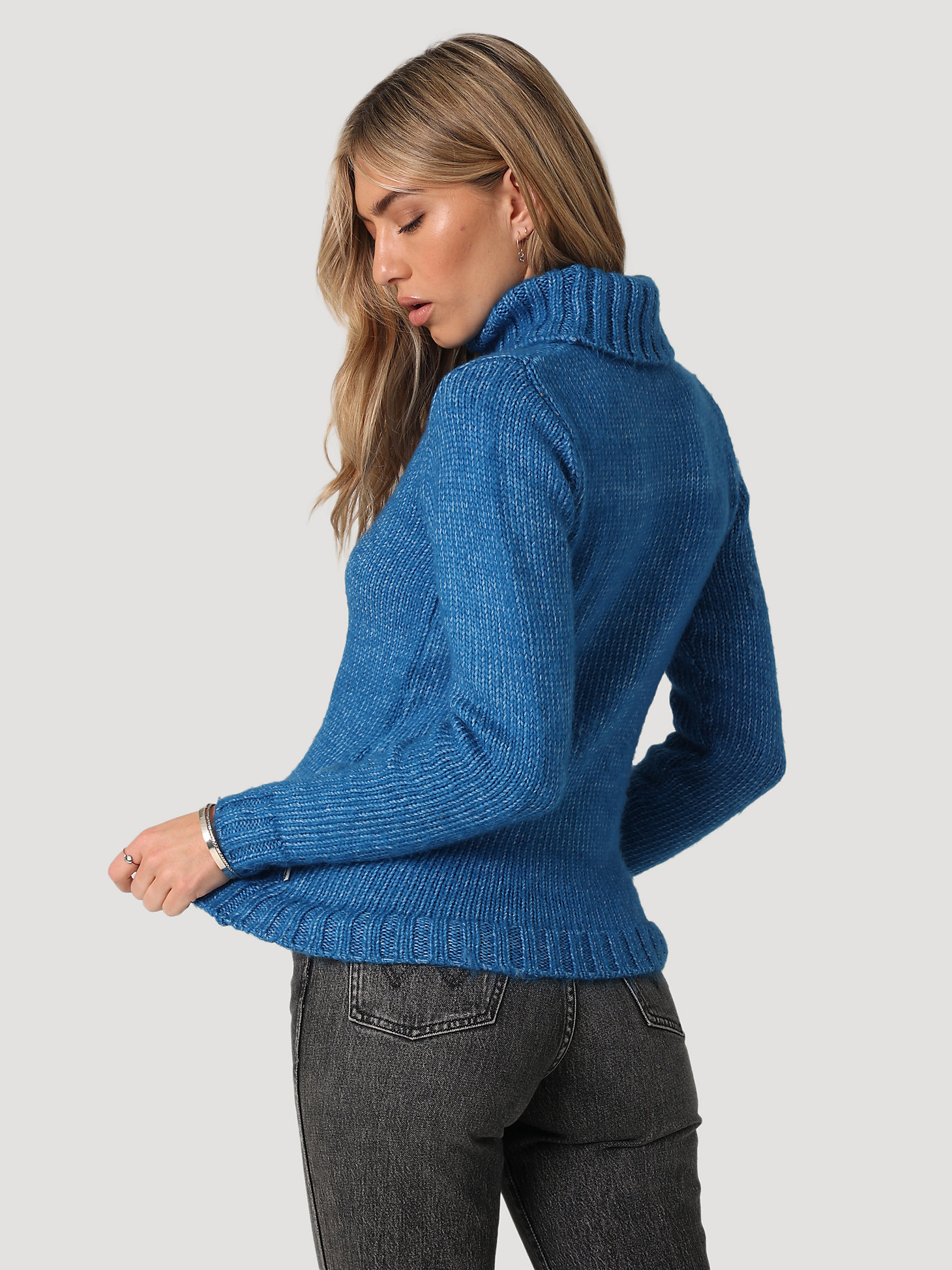 Women's Plush Sweater in Daphne Blue alternative view 1