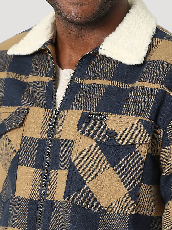 ATG by Wrangler™ Men's Sherpa Lined Flannel Shirt Jacket | The Monarch Look  | Wrangler®