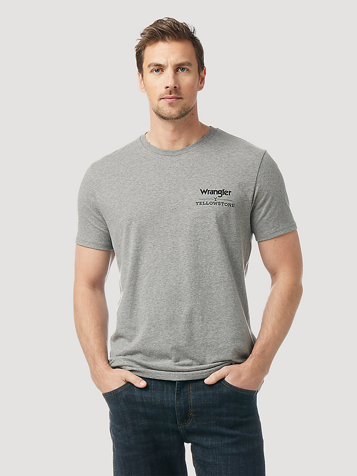 Wrangler x Yellowstone Men's Broken Rock T-Shirt in Graphite Heather alternative view