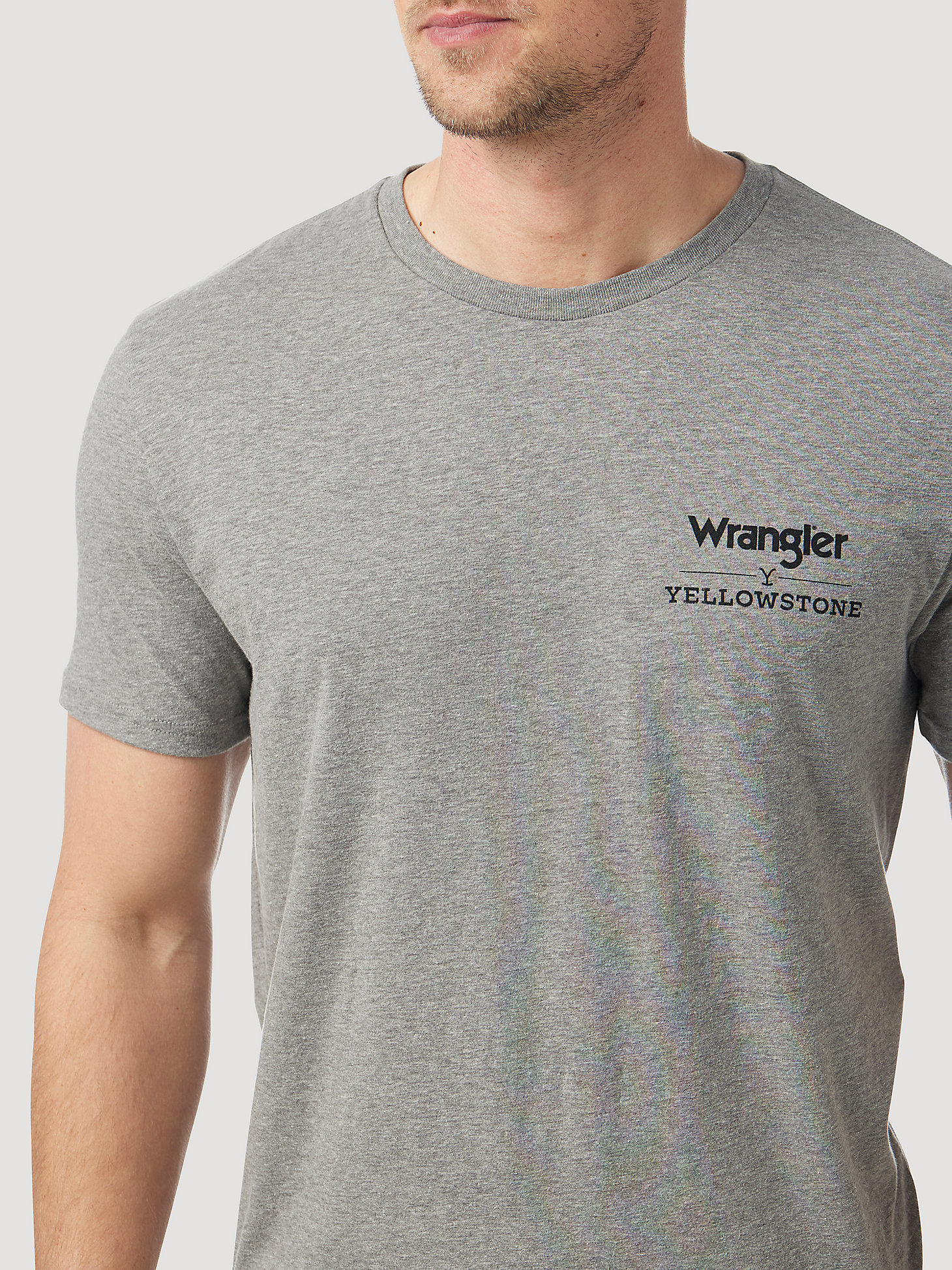 Wrangler x Yellowstone Men's Broken Rock T-Shirt in Graphite Heather alternative view 2