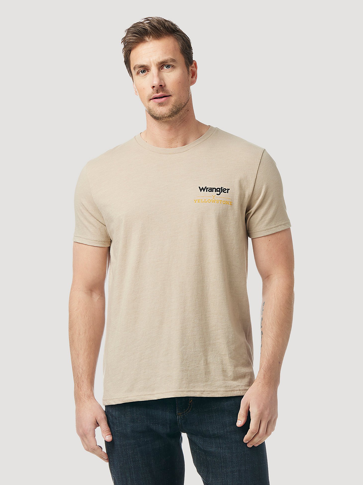 Wrangler x Yellowstone Men's Montana T-Shirt in Trench Coat alternative view 1