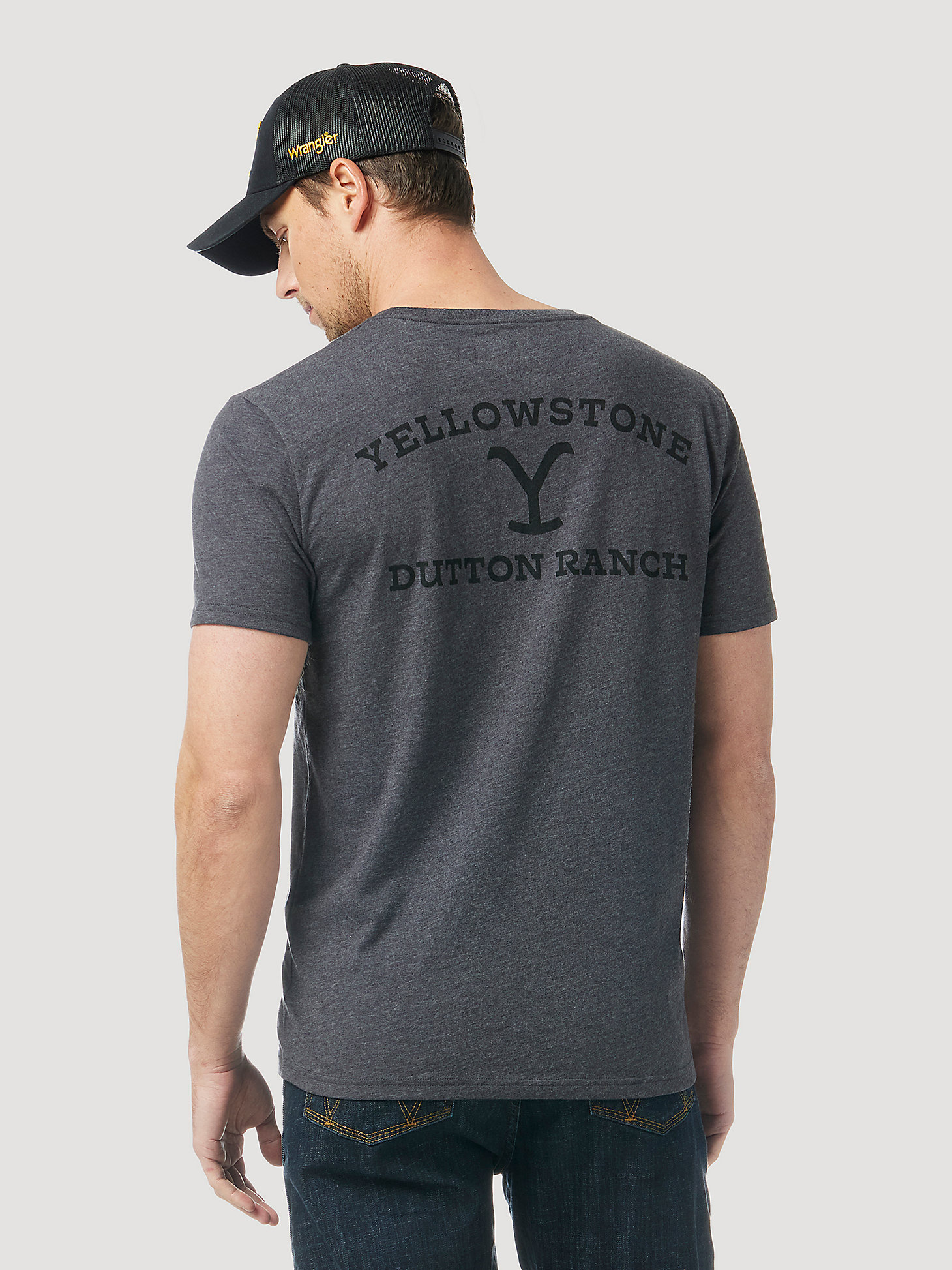 Wrangler x Yellowstone Men's Y Logo T-Shirt in Charcoal Heather alternative view 1