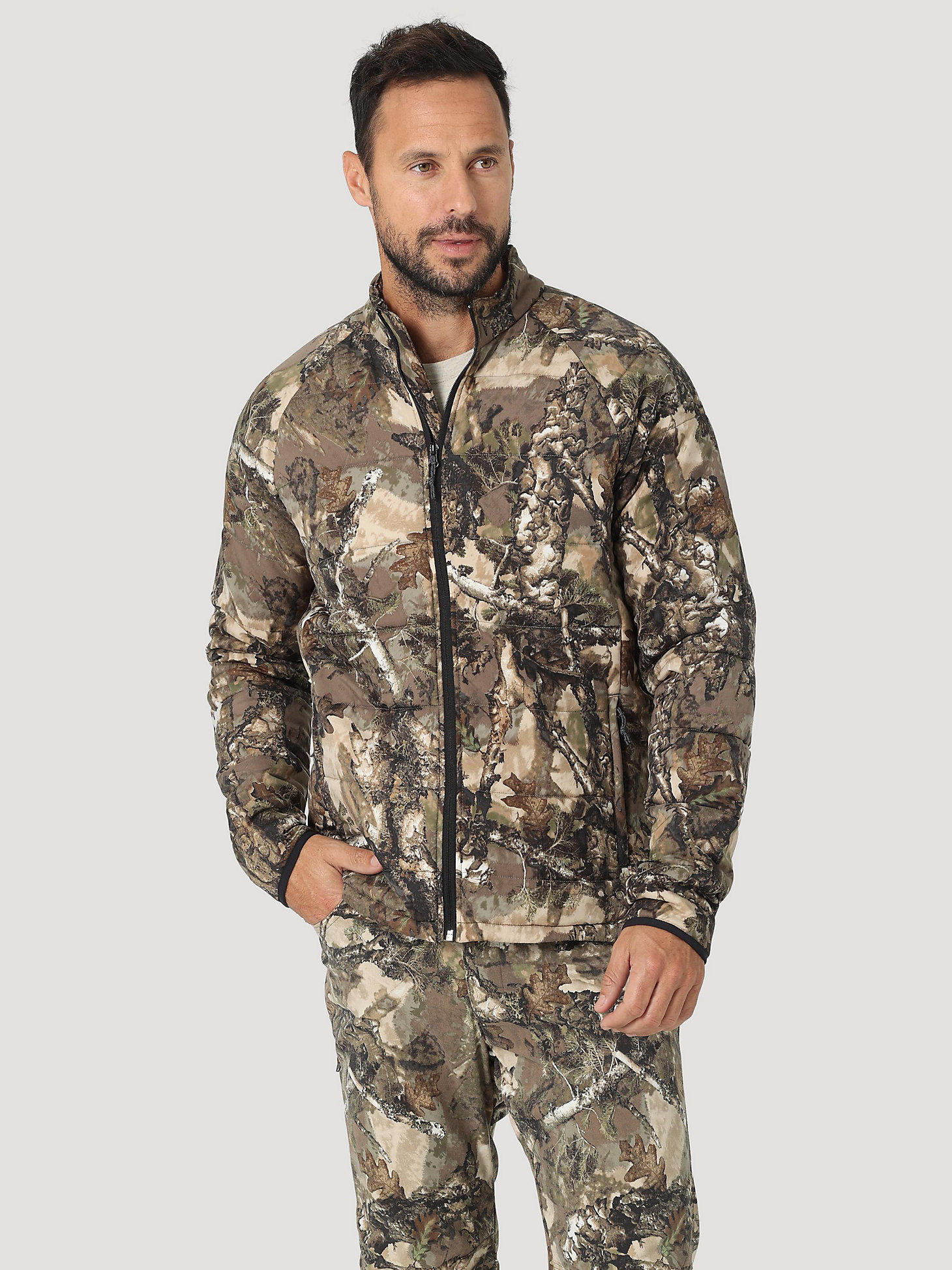 ATG Hunter™ Mid Layer Camo Jacket in Warmwoods Camo main view