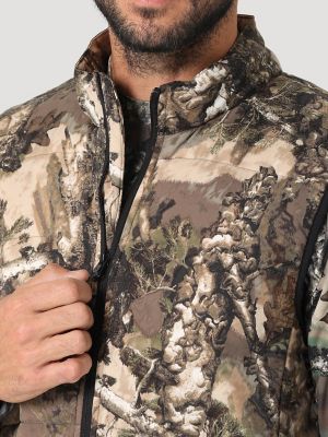 Wrangler Hunter Mens Mid Layer Vest Warmwoods Camo Size 2XT