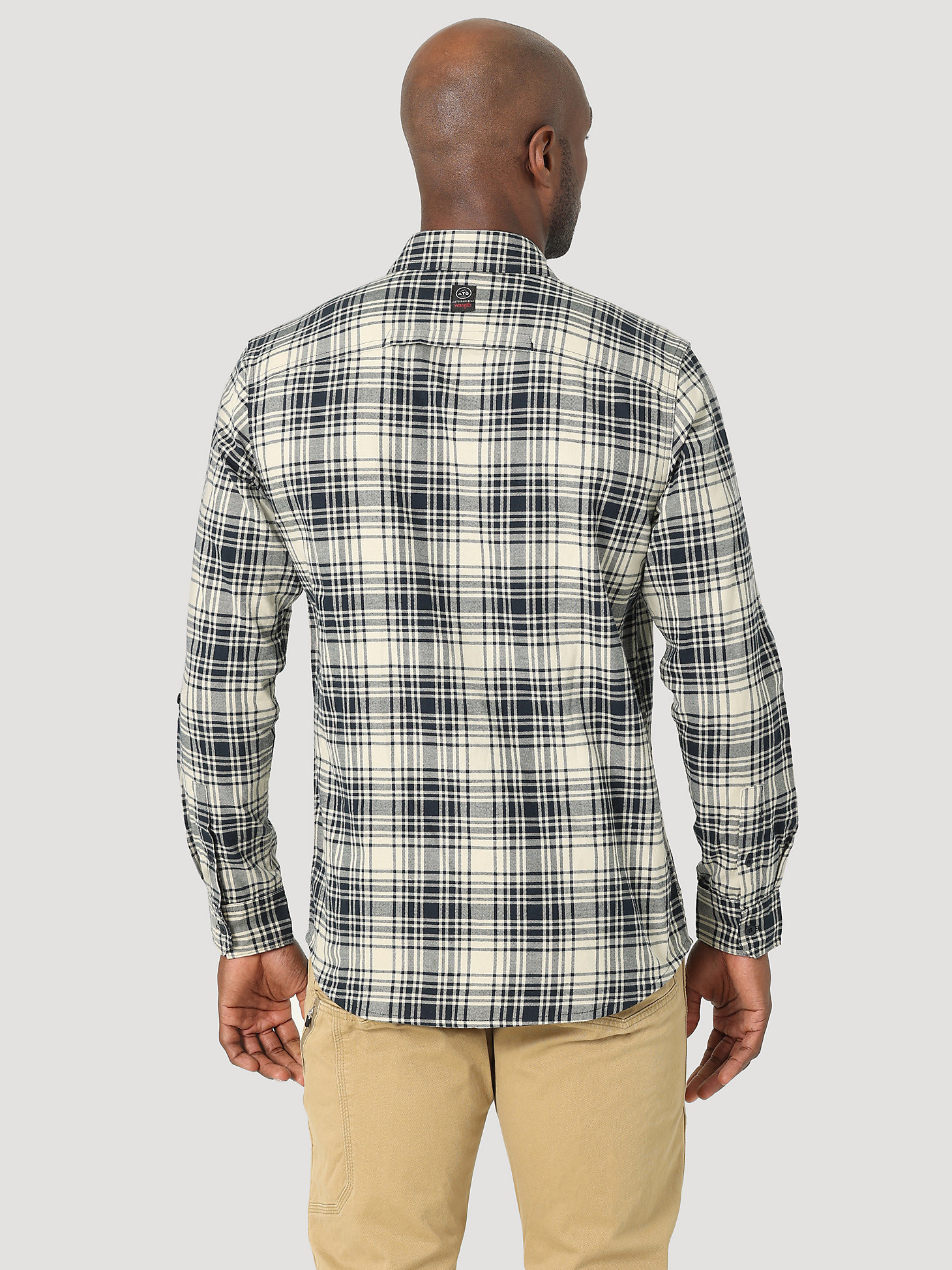 ATG By Wrangler™ Men's Two Pocket Plaid Utility Shirt in Shepherd Pelican alternative view 1
