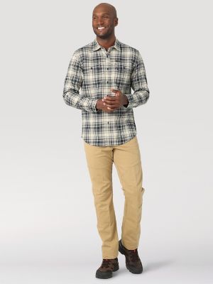 wrangler plaid flannel shirt