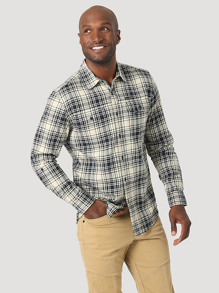 ATG By Wrangler™ Men's Two Pocket Plaid Utility Shirt | The Monarch Look |  Wrangler®