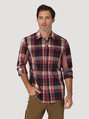 ATG By Wrangler™ Plaid Mixed Material Shirt | The Monarch Look | Wrangler®