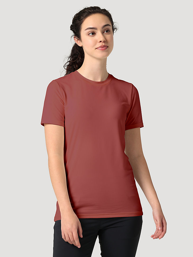 ATG By Wrangler™ Women's Performance Crew Neck Tee in Apple Butter main view