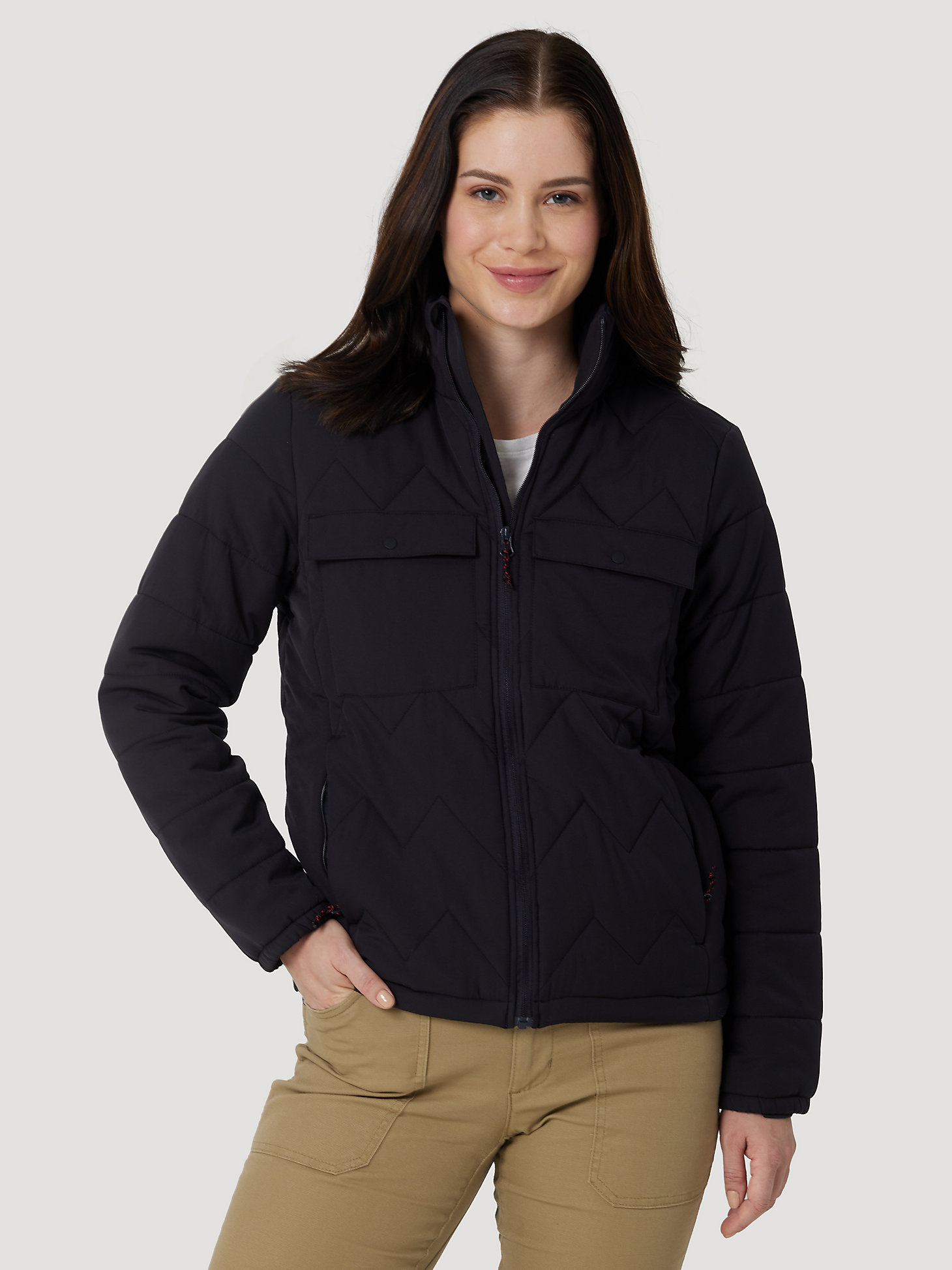 ATG Womens Packable Quilted Jacket:Jet Black:XXL alternative view 2