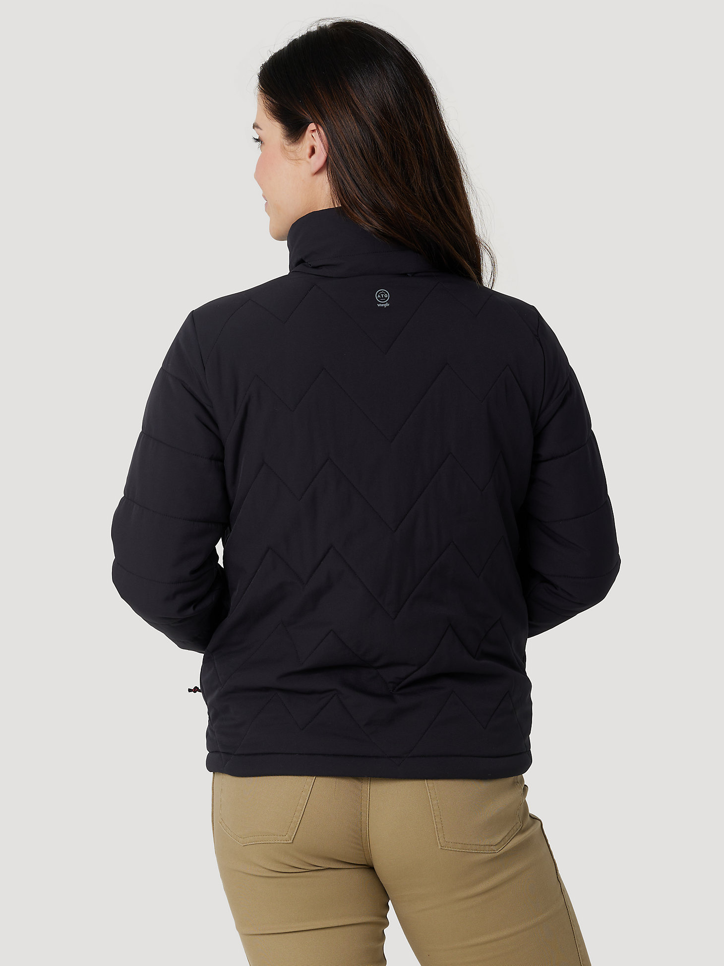 ATG Womens Packable Quilted Jacket:Jet Black:XXL alternative view 3