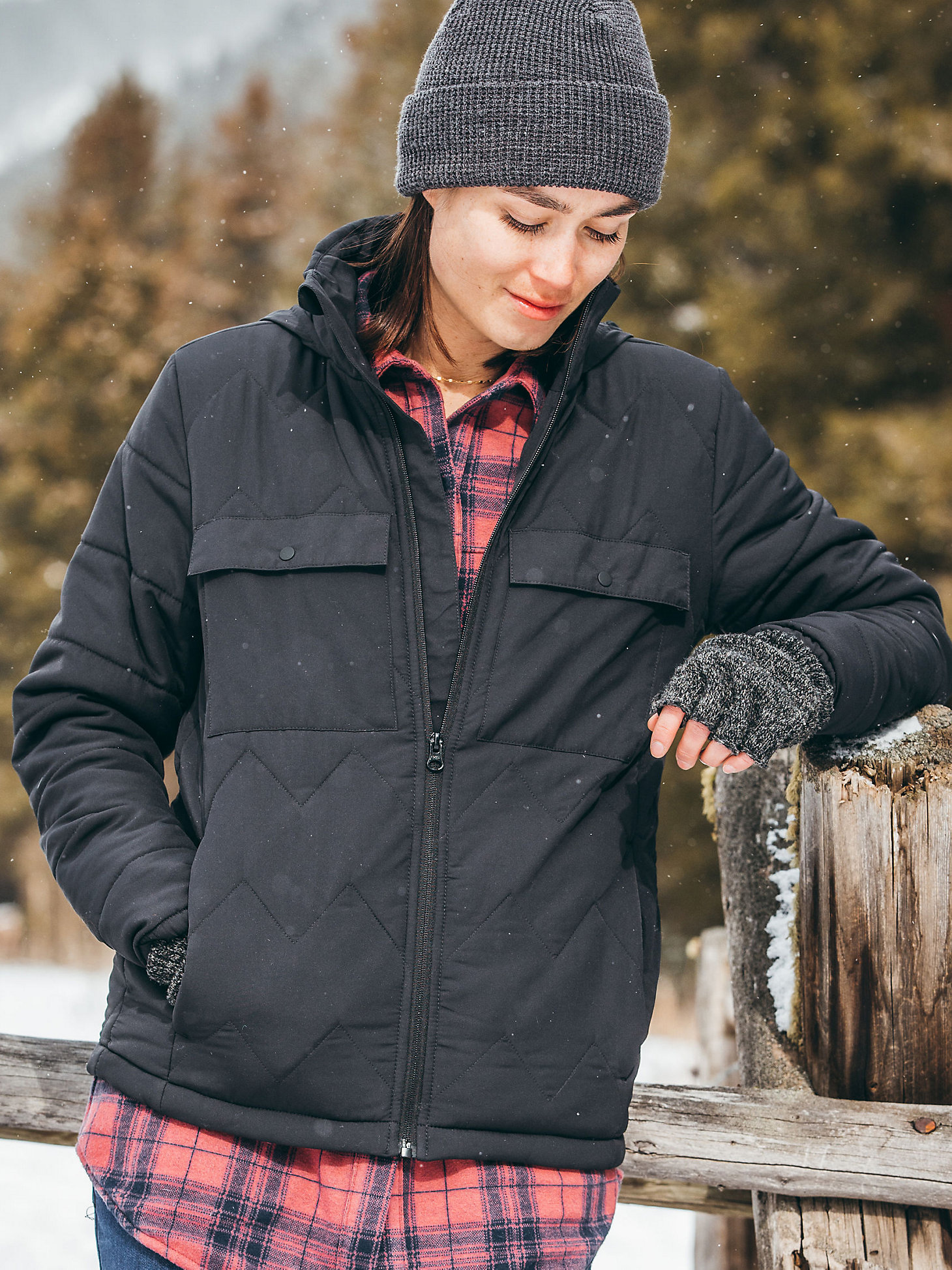 ATG Womens Packable Quilted Jacket:Jet Black:XXL main view