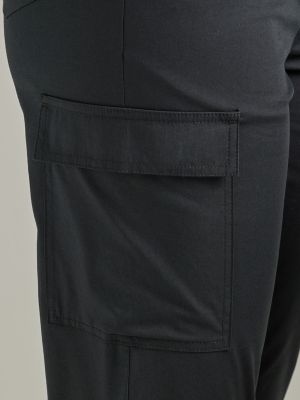 Jet Black Cargo Joggers