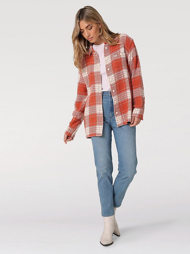 Women's Tapestry Overshirt in Ginger Spice alternative view 3