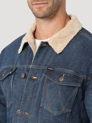 Mens Wrangler® Sherpa Lined Denim Jacket 