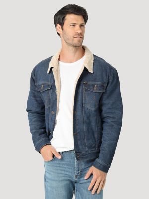 Arriba 84+ imagen mens wrangler denim sherpa jacket