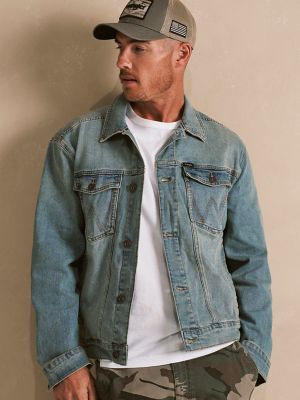 Classic denim outlet jacket mens