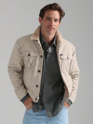 Men's Wrangler® Sherpa Lined Corduroy Trucker Jacket