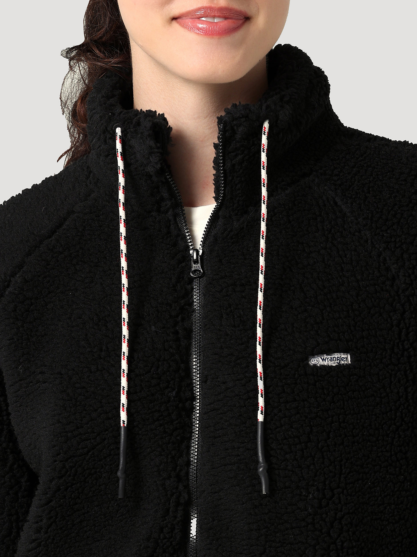 ATG By Wrangler™ Women's Sherpa Fleece Jacket in Jet Black alternative view 2