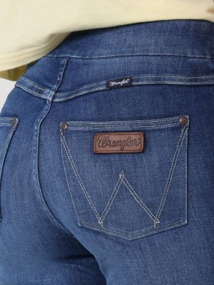 Arriba 65+ imagen women wrangler elastic waist jeans