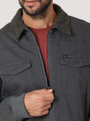 Sherpa lined canvas clearance jacket