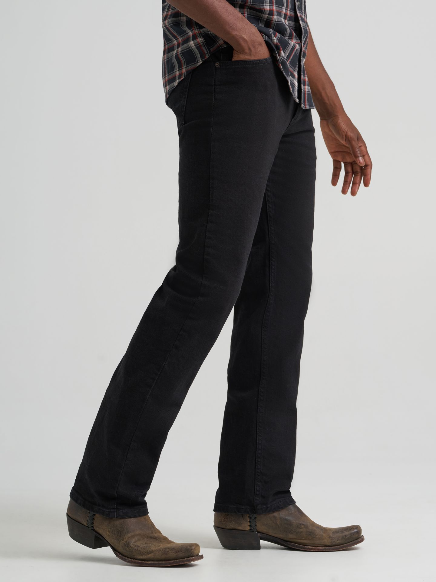 Мужские джинсы Wrangler Regular Fit Flex Jean, цвет: Чёрный — фото 3