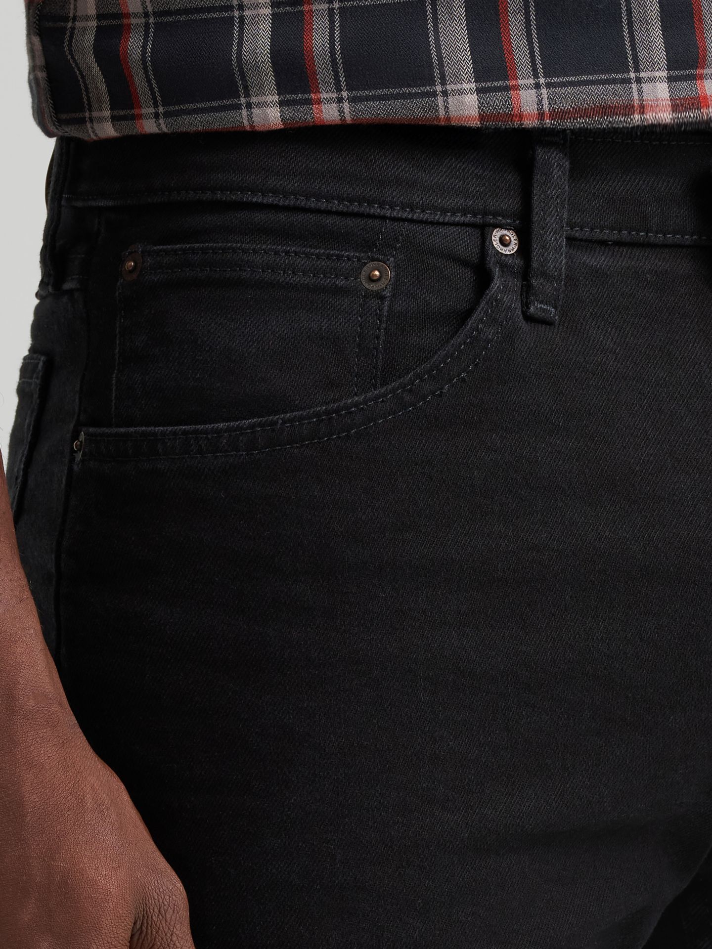 Мужские джинсы Wrangler Regular Fit Flex Jean, цвет: Чёрный — фото 6