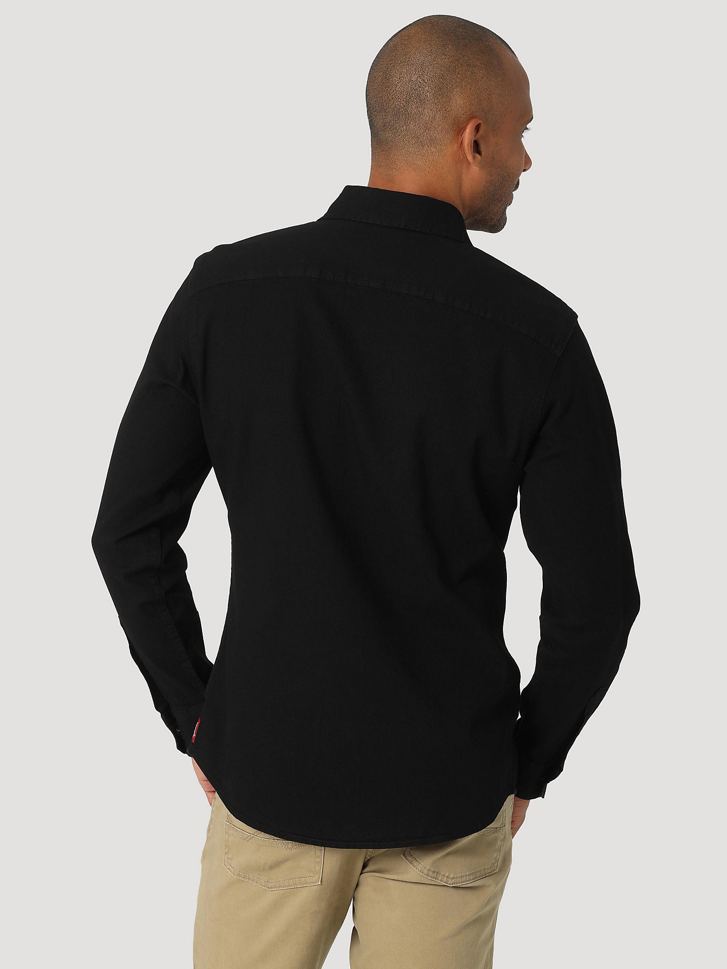 Men's Comfort Flex Denim Shirt in Black alternative view 1