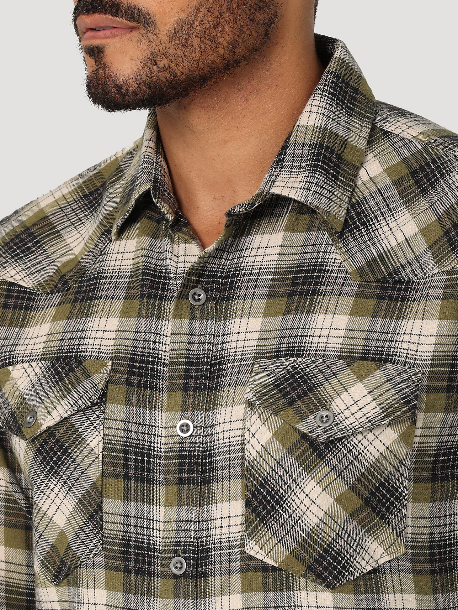 Men's Cloud Flannel™ Free To Stretch™ Shirt in Capulet Olive alternative view 2