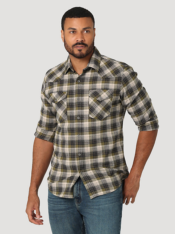 Men's Cloud Flannel™ Free To Stretch™ Shirt in Capulet Olive