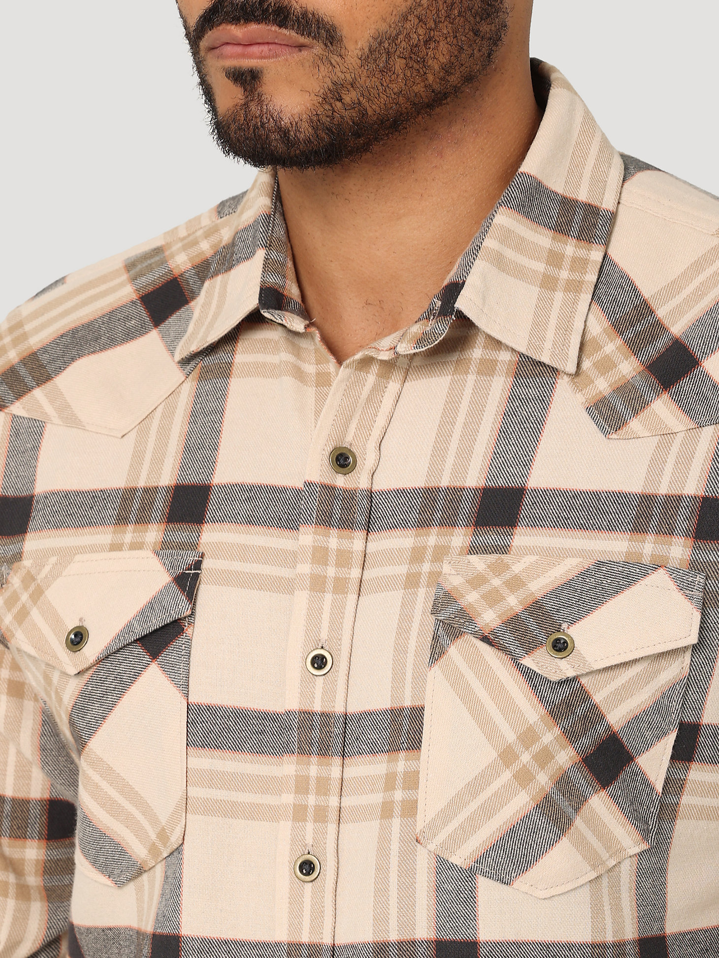 Men's Cloud Flannel™ Free To Stretch™ Shirt in Petrified Oak alternative view 2