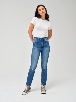 Wrangler Womens Walker High Slim Jeans - Raincloud