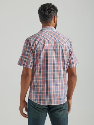 Men's Wrangler® Fashion Snap Short Sleeve Western Snap Plaid Shirt