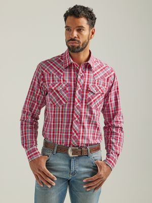 plaid pink shirt