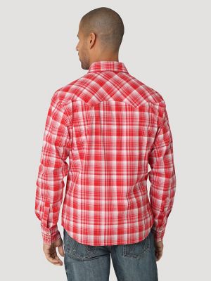 Men's Wrangler Retro® Long Sleeve Sawtooth Snap Pocket Western Shirt