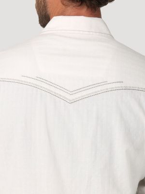 Men's Rock 47® by Wrangler® Long Sleeve Embroidered Yoke Solid Western Snap  Shirt | The Monarch Look | Wrangler®