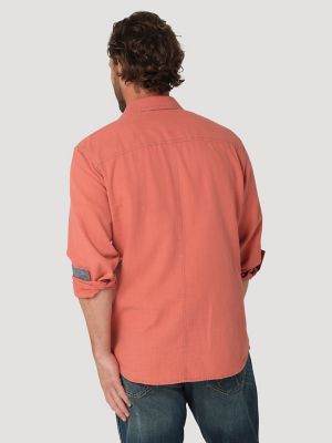 Men's Wrangler Retro® Premium Long Sleeve Button-Down Solid Shirt | The  Monarch Look | Wrangler®