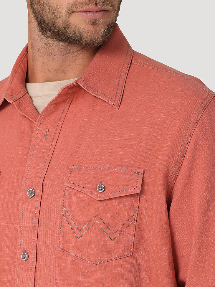 Men's Wrangler Retro® Premium Long Sleeve Button-Down Solid Shirt | The  Monarch Look | Wrangler®