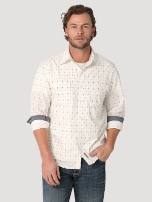 Men's Wrangler Retro® Premium Long Sleeve Button-Down Print Shirt | The  Monarch Look | Wrangler®