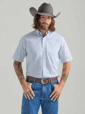 Wrangler® Mens Callum Check Western Short Sleeve Shirt – Allgoods