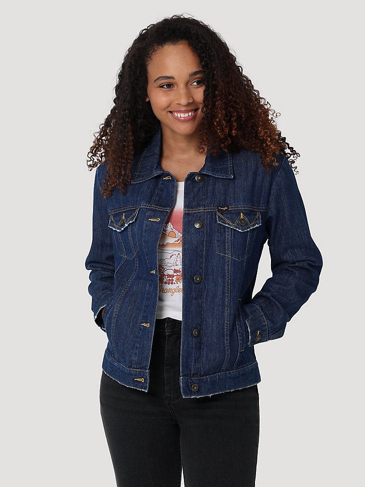 Top 58+ imagen wrangler jean jacket women