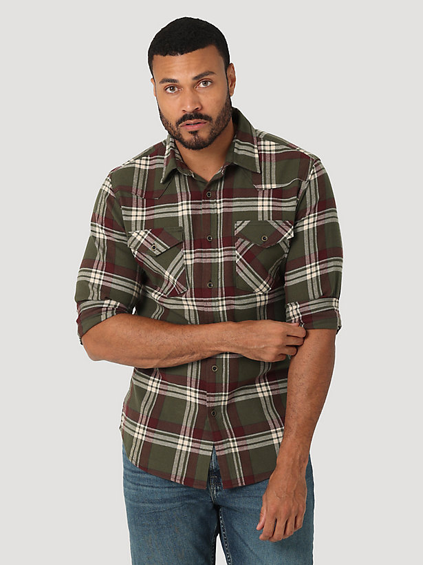 Men's Cloud Flannel™ Free To Stretch™ Shirt in Forest Night
