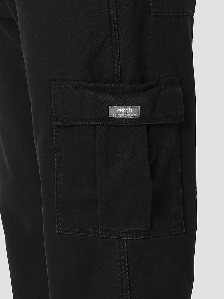 Men's Fleece Lined Cargo Pant in Black alternative view 5